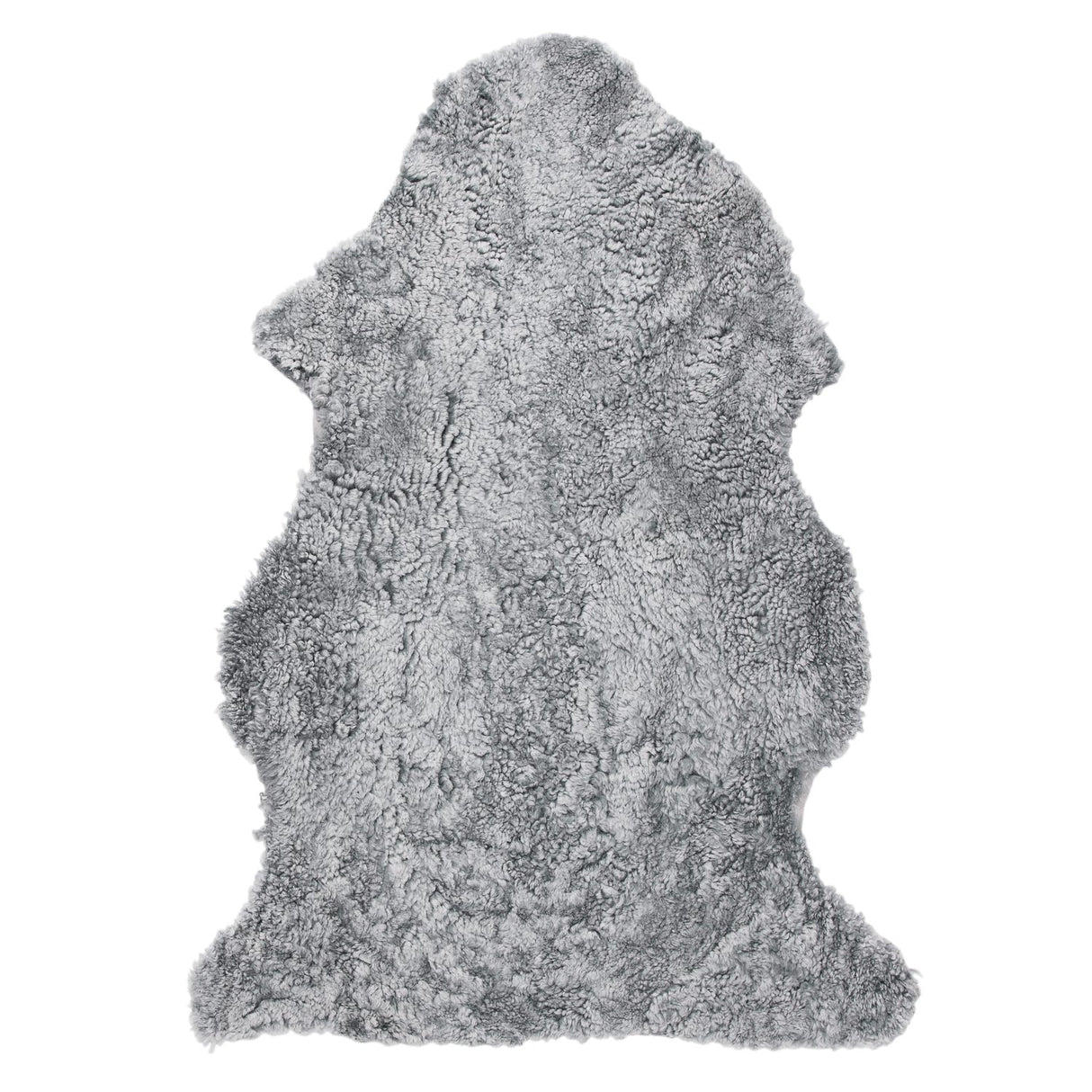 Curly Fårskinn Fäll Charcoal Grey Silver