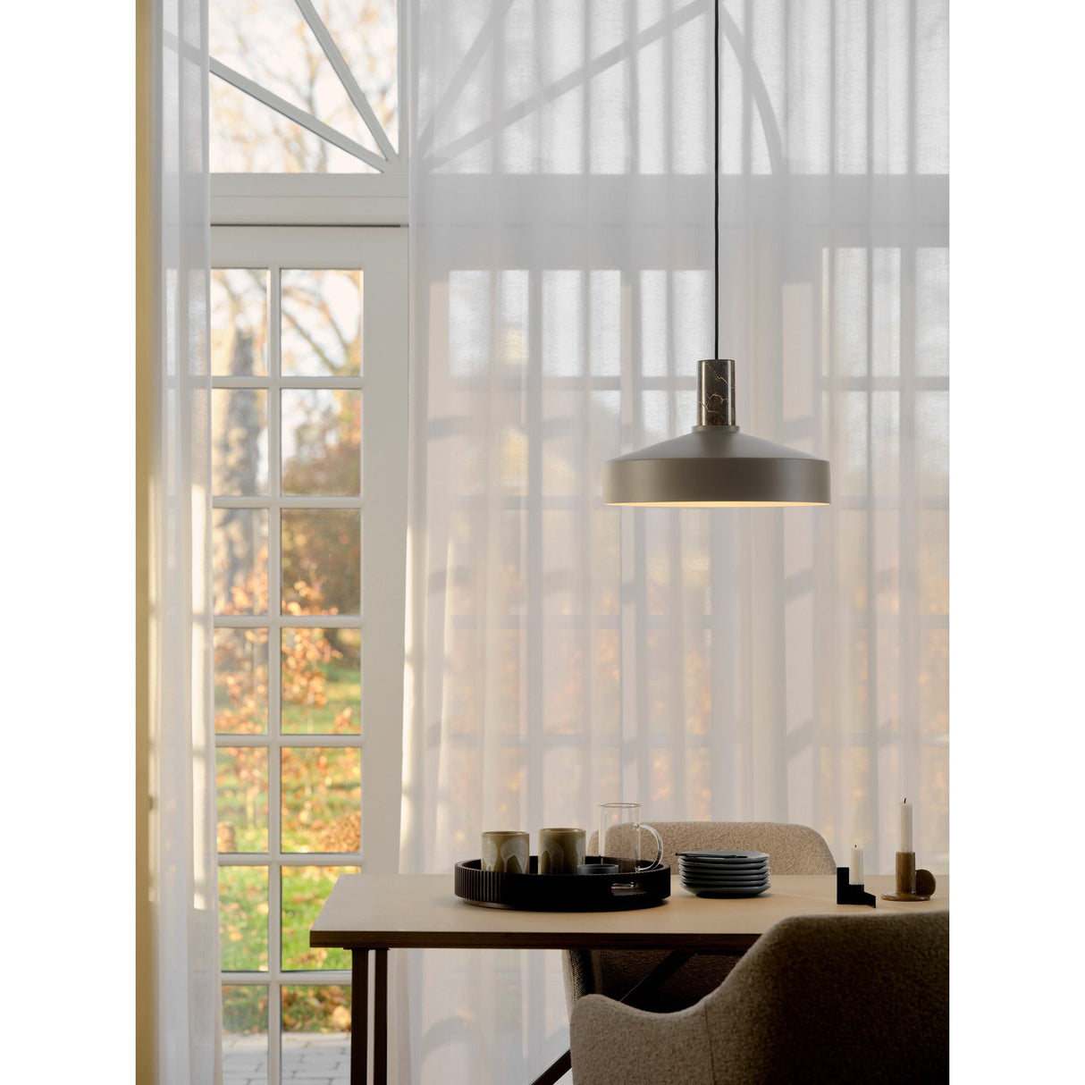 Elvas Marble Taklampa Ljusbrun