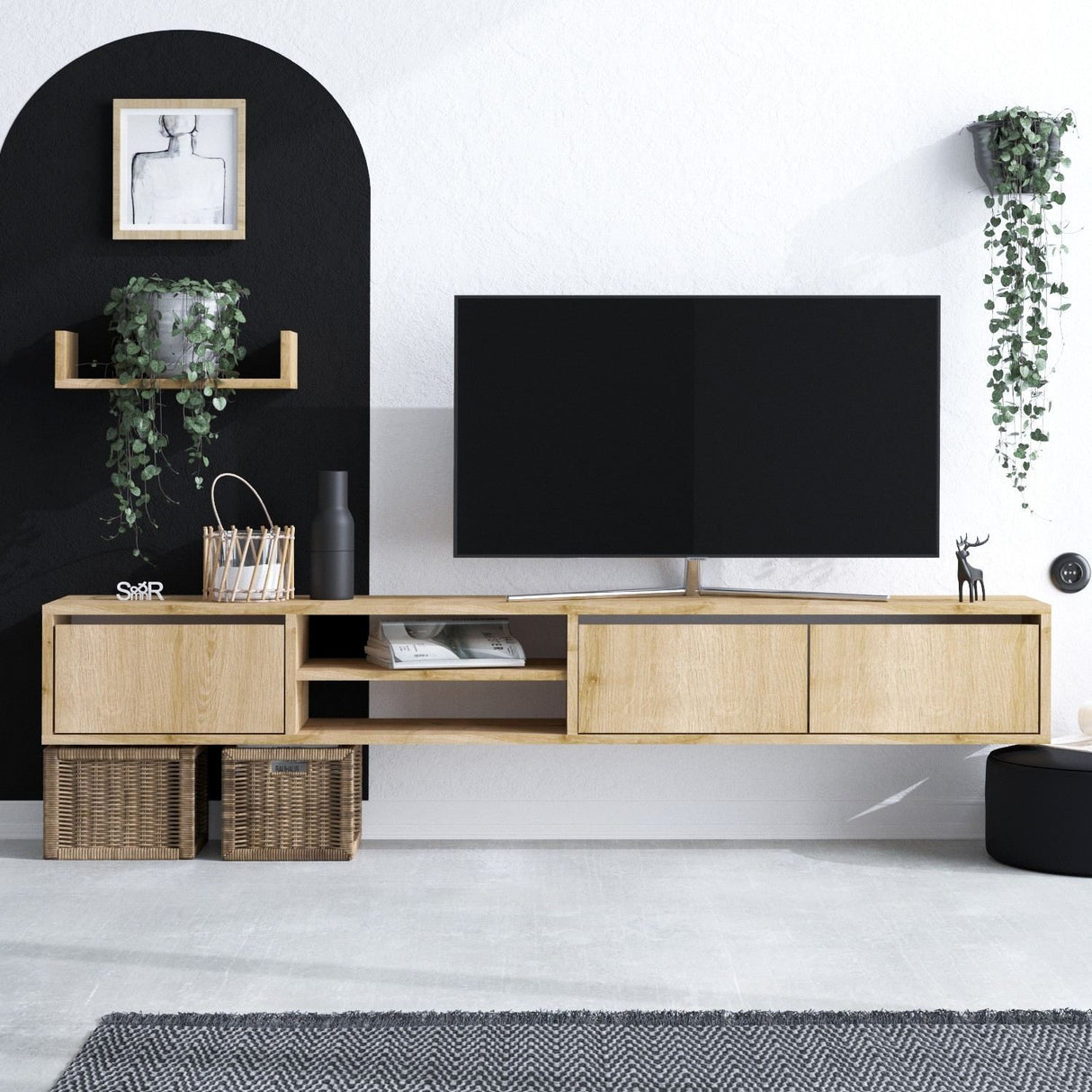 Bern (40 x 12 x 15 cm) Sapphire Oak TV-möbel