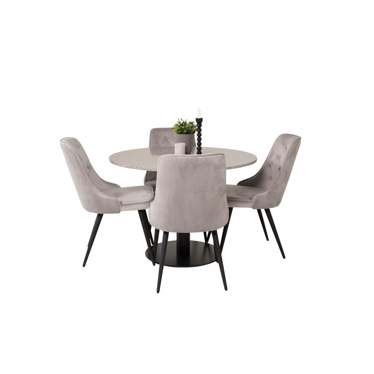 Razzia, Velvet Deluxe Rund matgrupp Svart