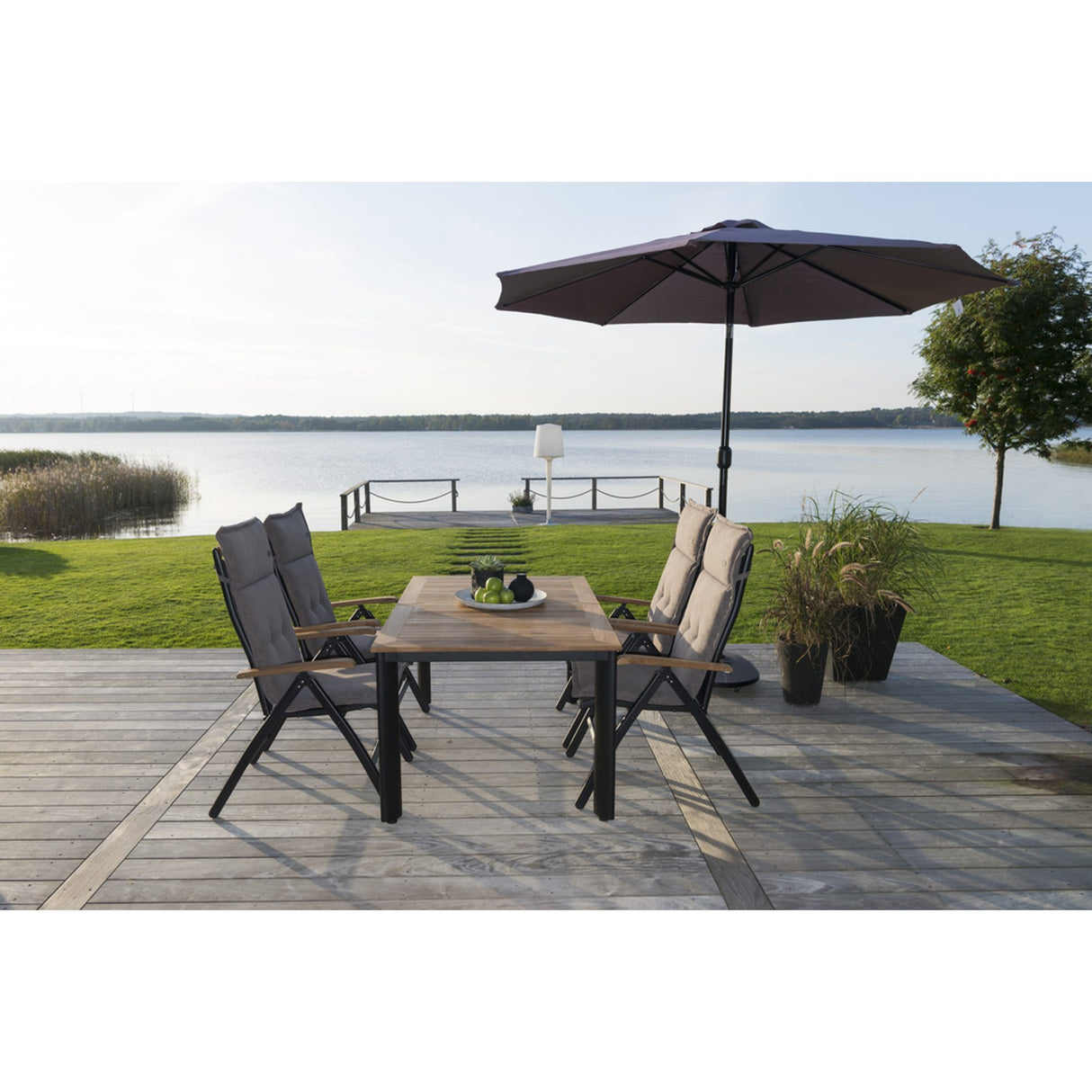 Nydala Positionsfåtölj Svart/Teak