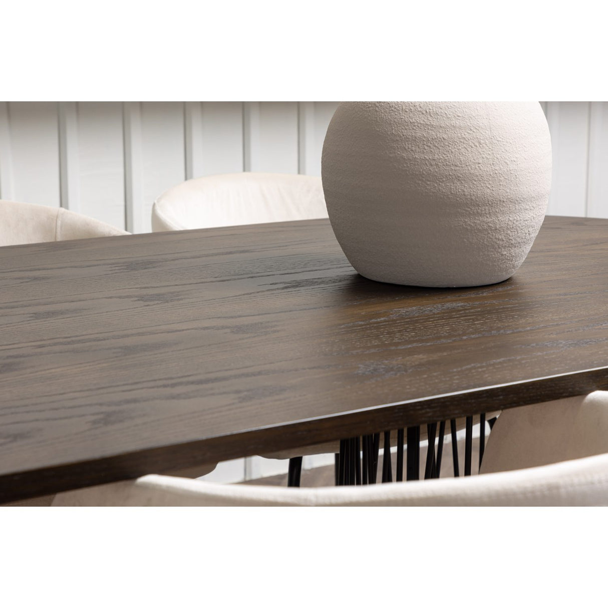 Stone, Berit Rektangulär matgrupp Beige, Svart, Svart, Mocka, 220 x 100
