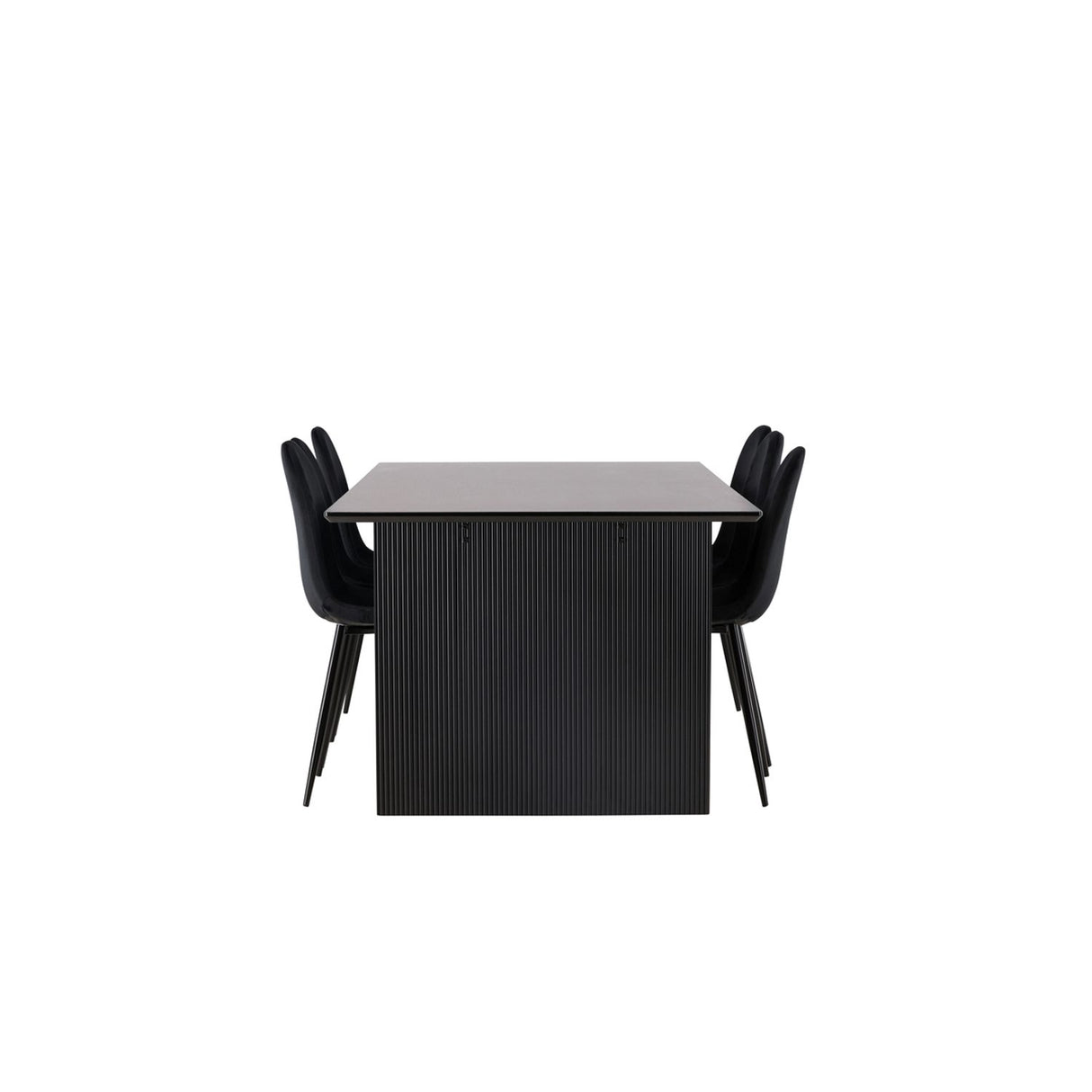 Vail, Polar Rektangulär matgrupp Svart, Svart, 200 x 100
