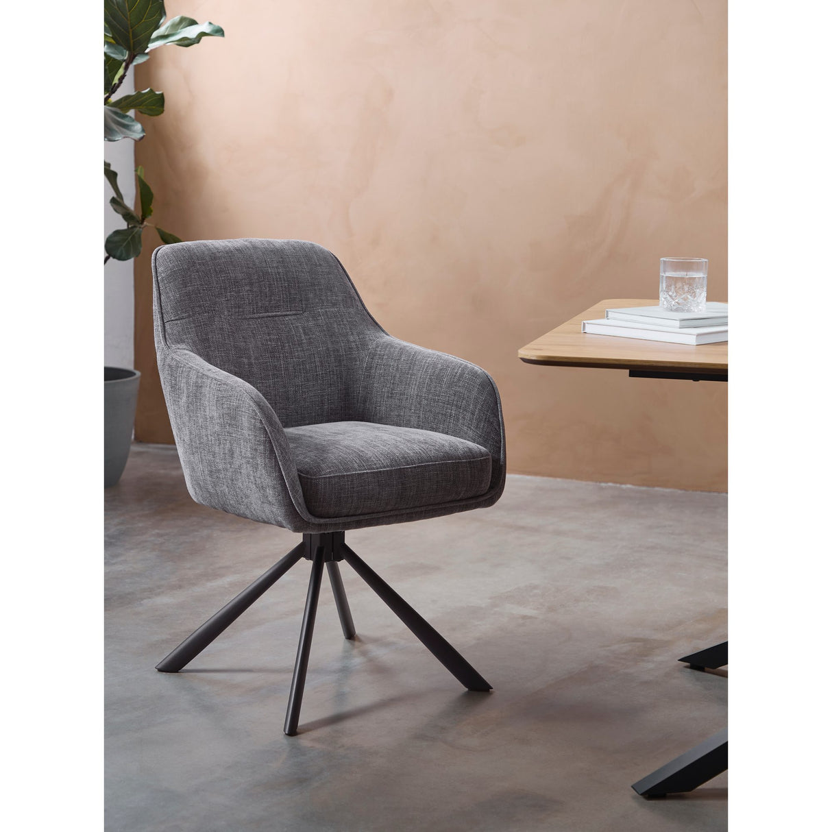 Kate Snurrstol TOP Granitgrå, Metall