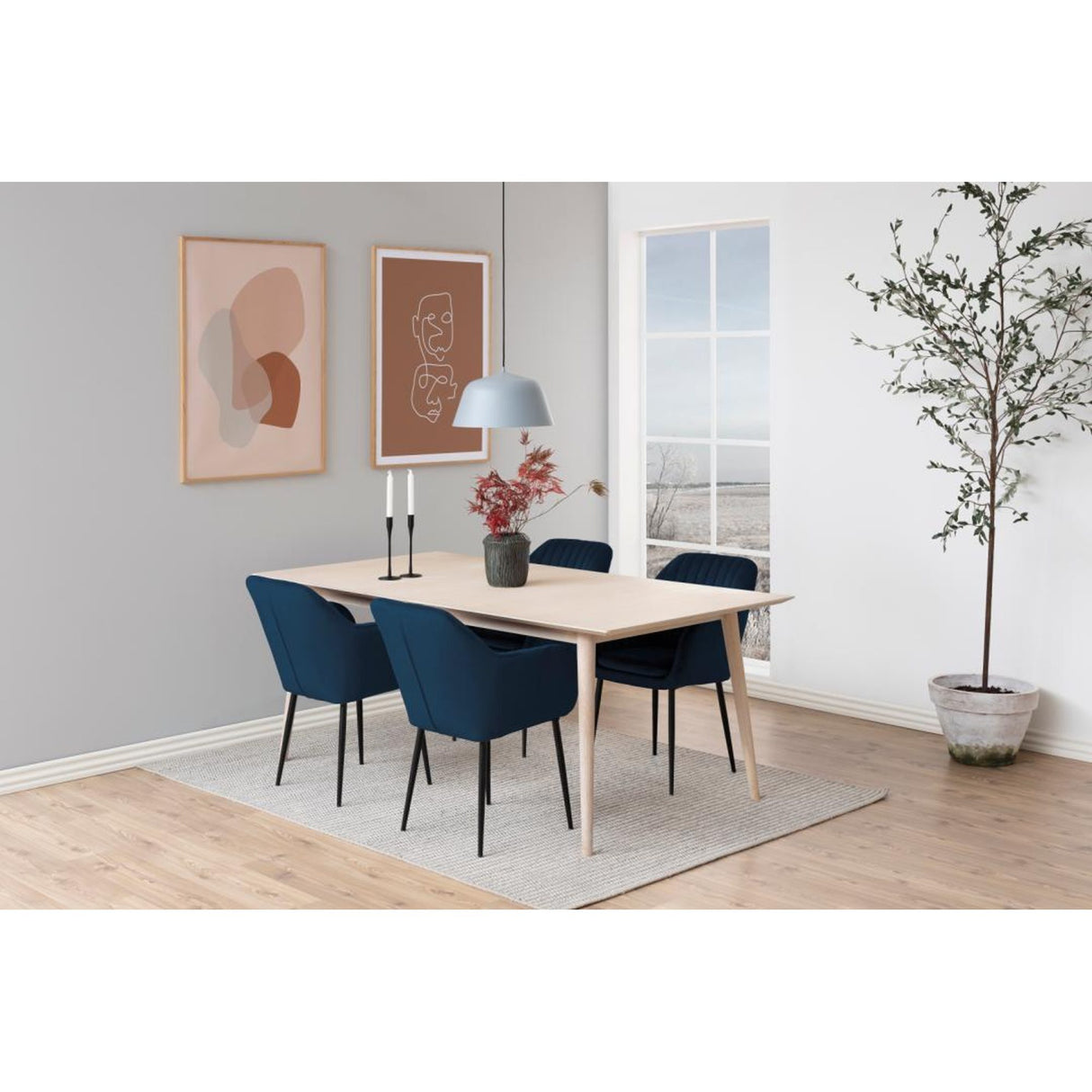 Le Havre Karmstol Vic tyg Mörkblå