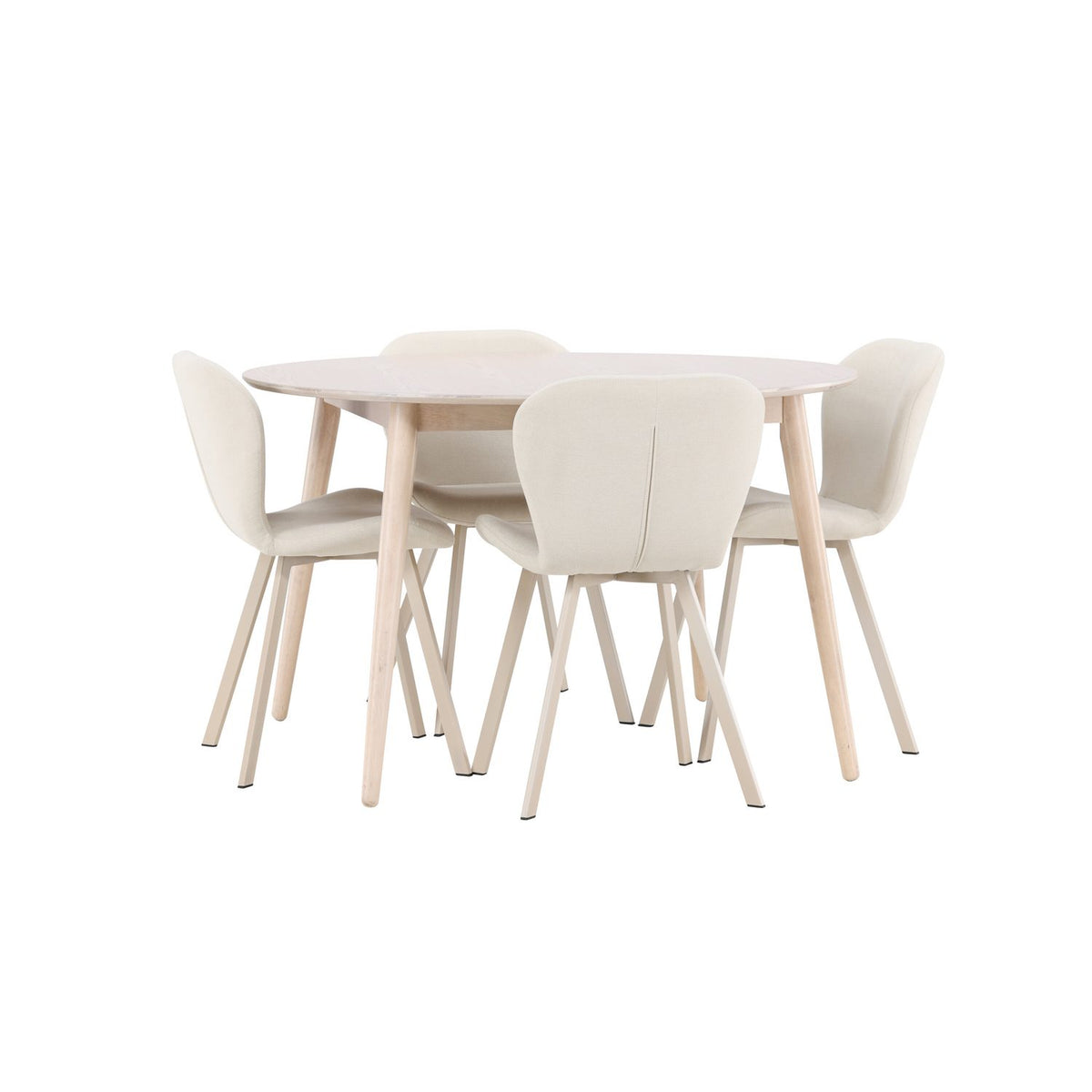 Flora, Lilja Runt matgrupp Beige, Vitlasyr, ⌀120