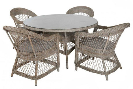 Kamomill Runt Matbord 130 cm Beige