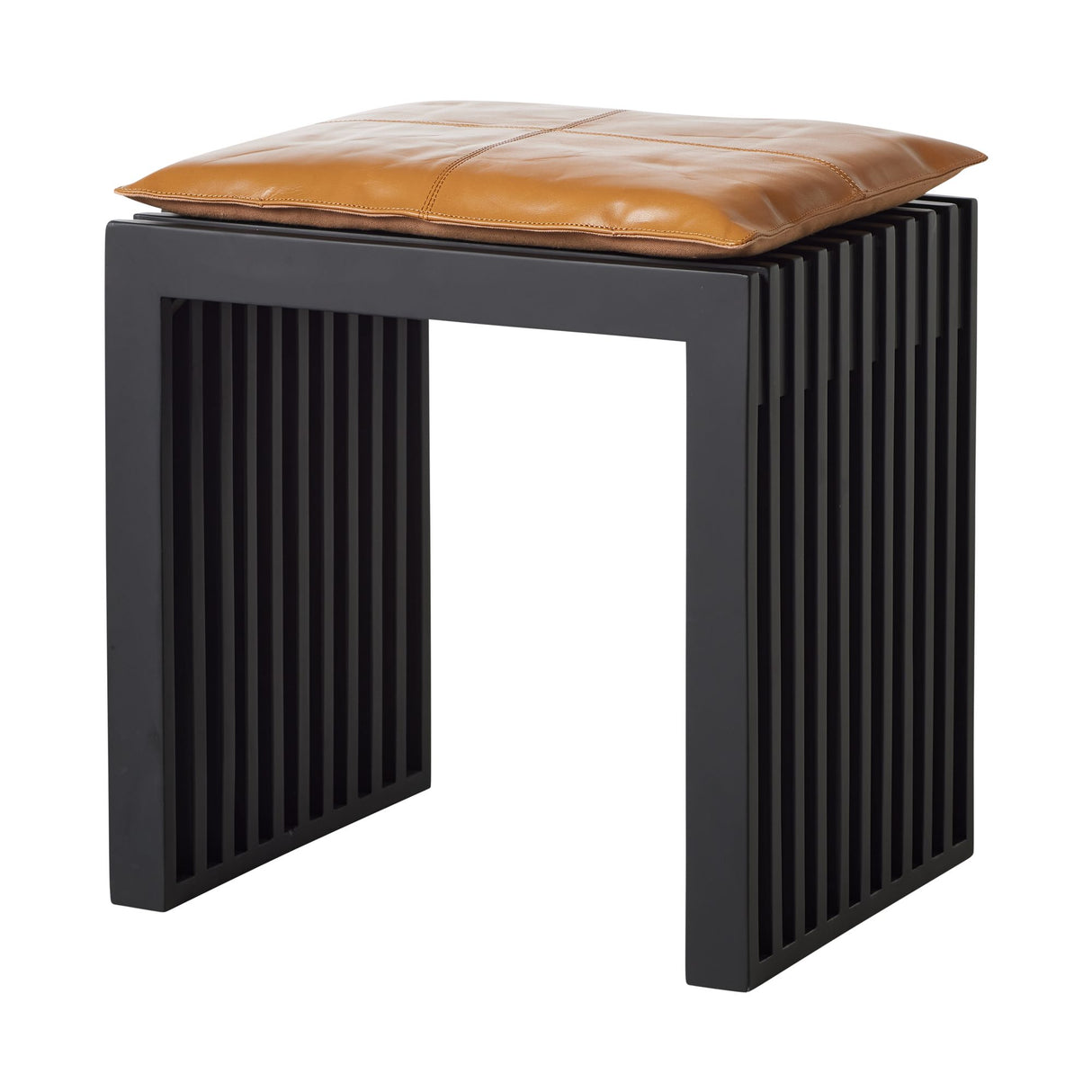 Rib Set Pall Svart Mahogny, Ljusbrun Sittdyna