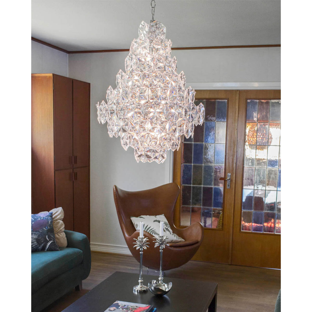 Monarque Grande Taklampa Krom