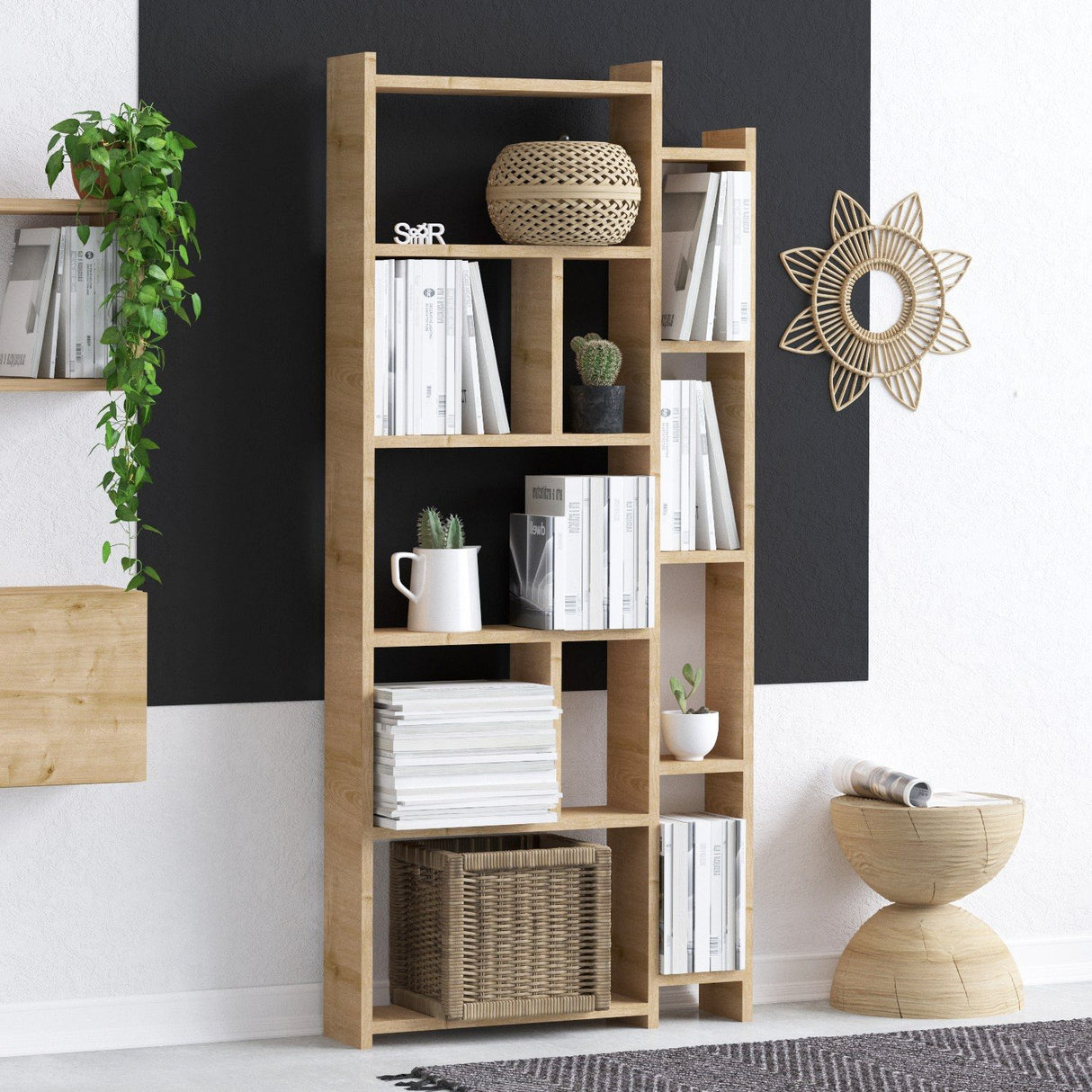 Sapporo (65 x 150 x 15 cm) Ek Bokhylla