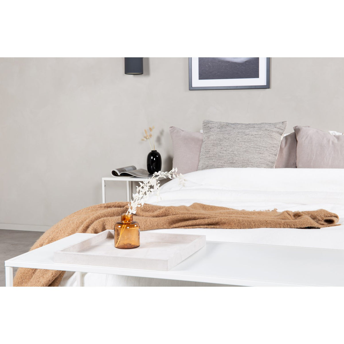 Staal Sidobord White, 37 x 38