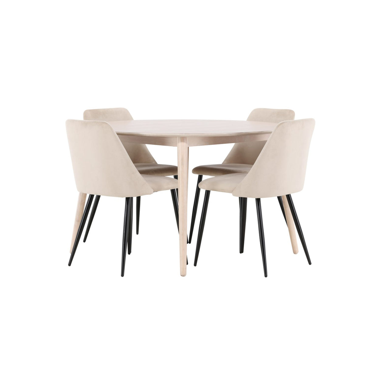 Flora, Night Runt matgrupp Beige, Svart, Vitlasyr, ⌀120