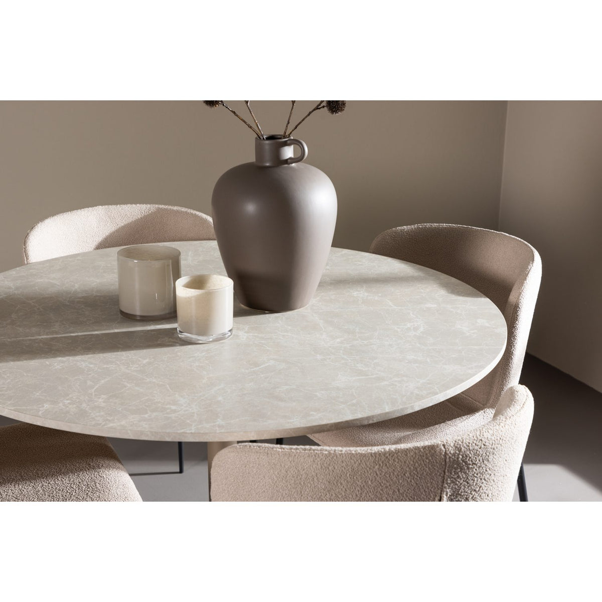 Lycke, Modesto Rund matgrupp Beige,Svart, Beige, ⌀110