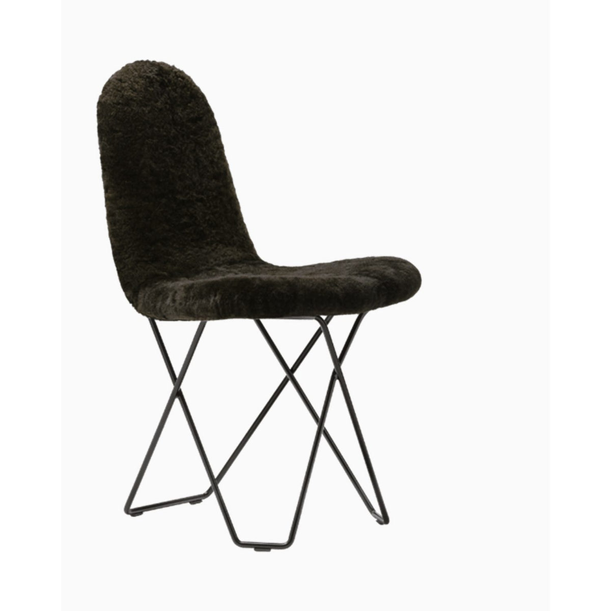Cactus Sheepskin Stol Svart, Svart