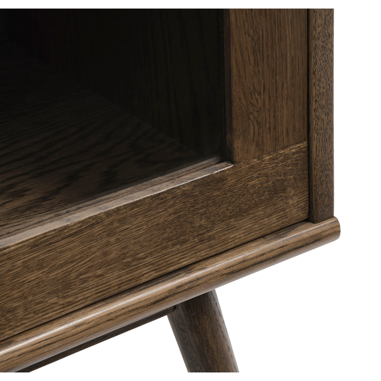 Raquel 160 cm Glas Skåp Rökt ek