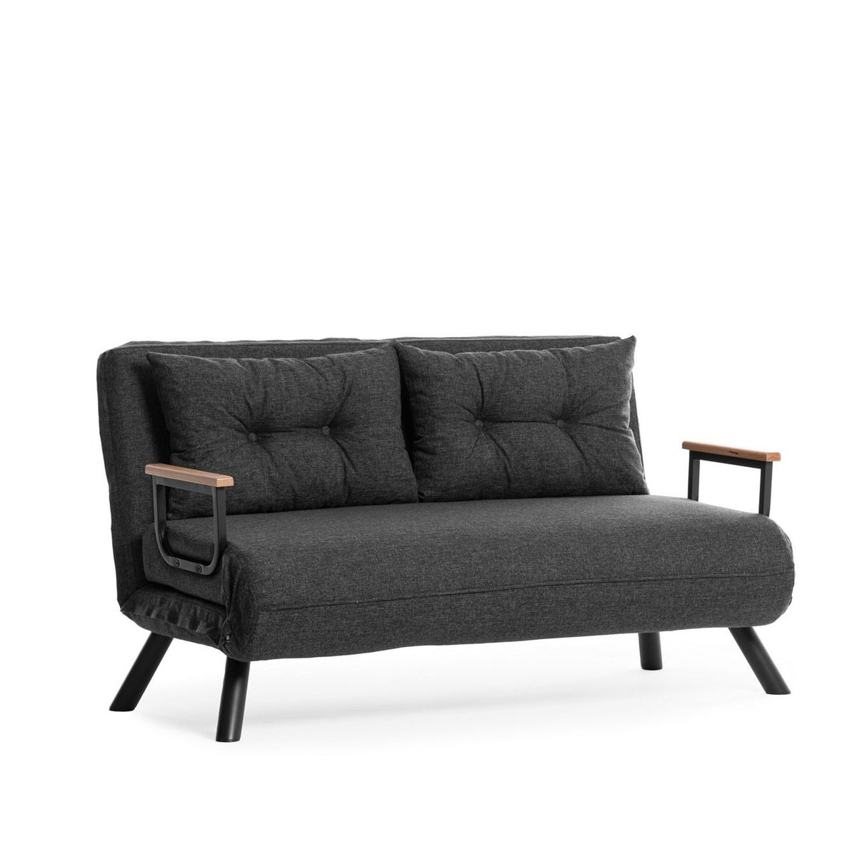 Apia 2-sits (25 x 134 x 121 cm) 2-sits bäddsoffa Mörkgrå