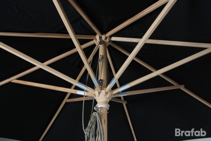 Reggio Träparasoll Ø3m Trä/Svart