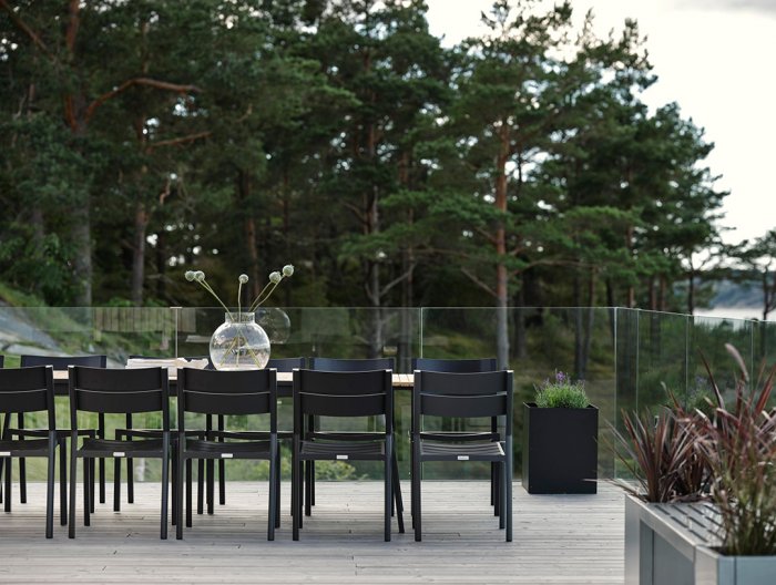 Naos Matbord 220-320 cm Svart/Teak