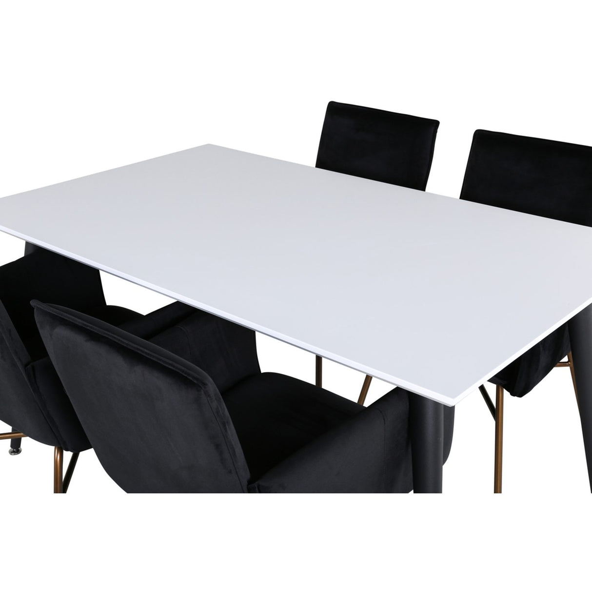 Jimmy, Petra Rektangulär matgrupp Svart,Koppar, Svart,Vitt, 150 x 90