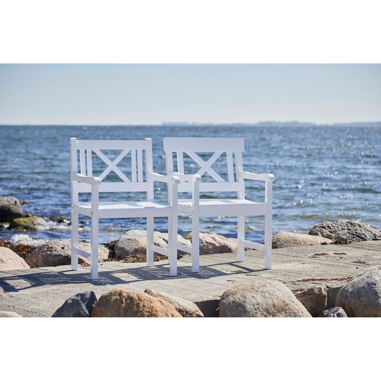 Rosenborg Trädgårdsstol Vit/Trä