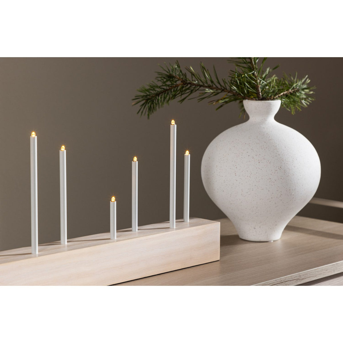 Kungsberget Bordslampa Vitputsad, 6 x 24 x 77