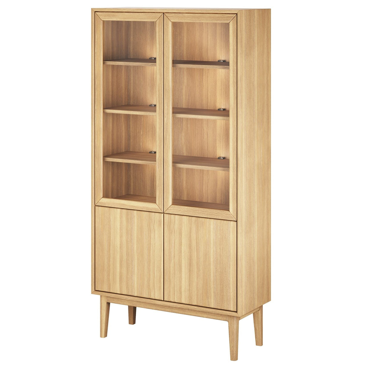 Broholm Solid Vitrinskåp 100x197 cm Oljad Ek