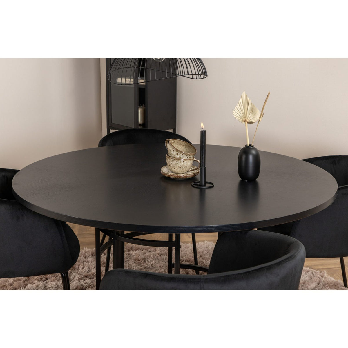 Copenhagen, Berit Rund matgrupp Svart, Svart, ⌀140