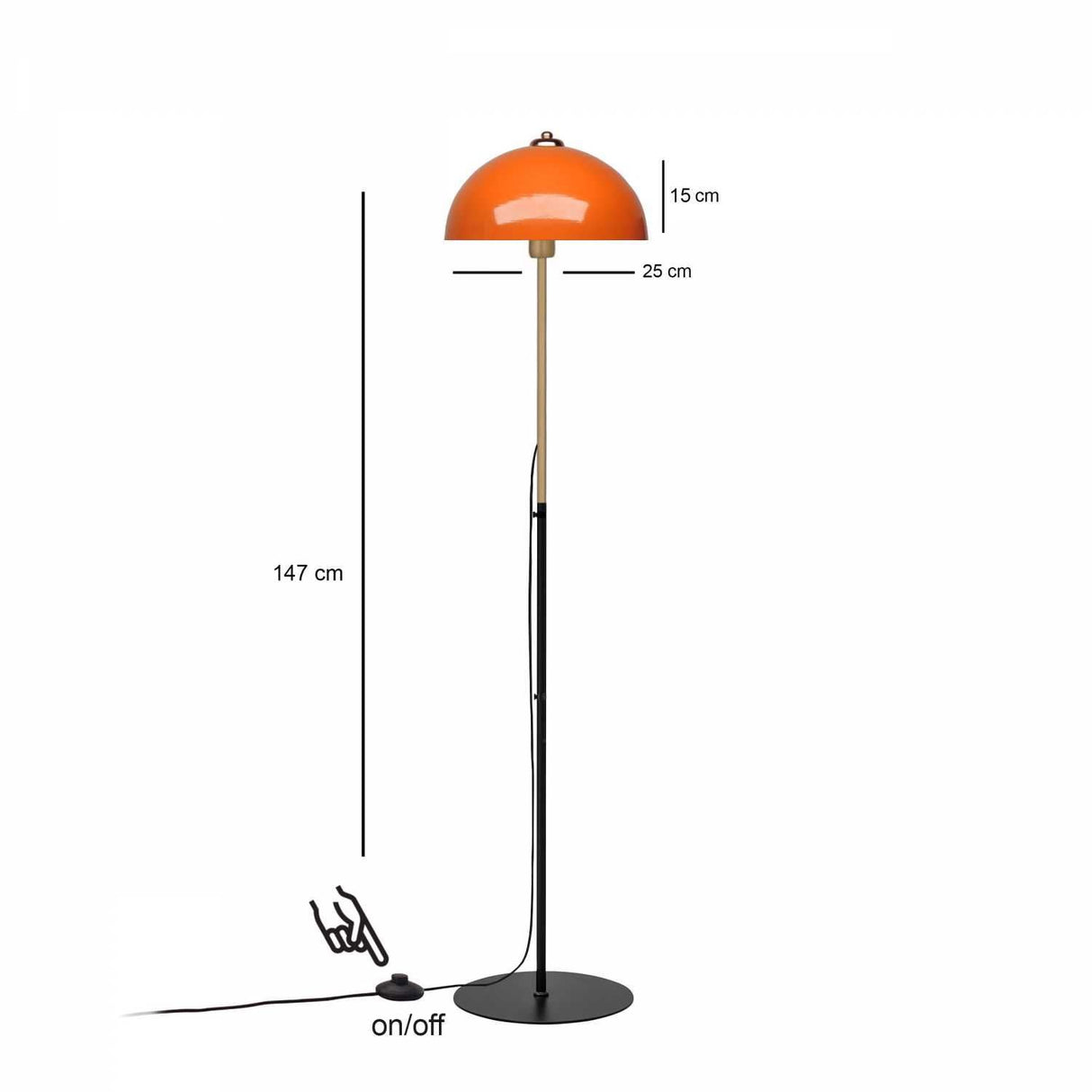 Boho (H 147 cm) Orange Golvlampa