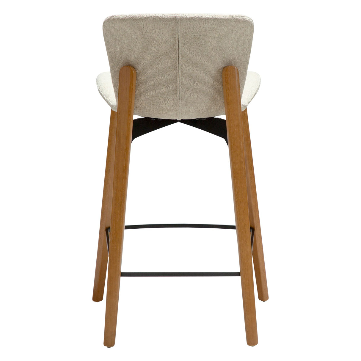 Paragon Barstol Bone White bouclé, Oak