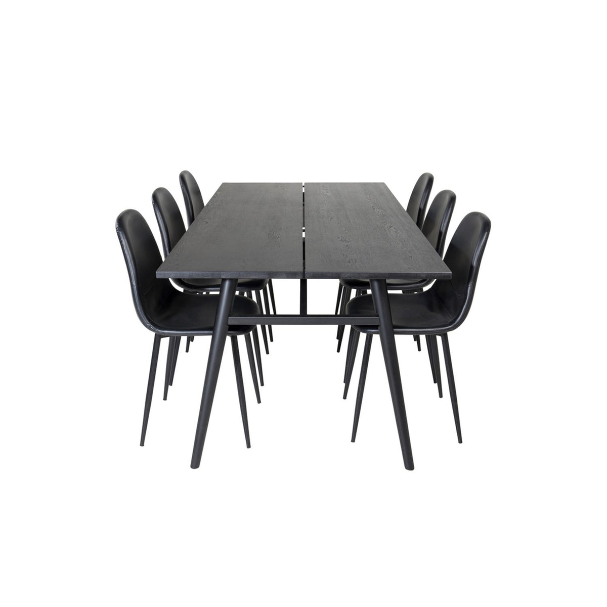 Sleek, Polar Rektangulär matgrupp Svart, Svart, 195 x 95