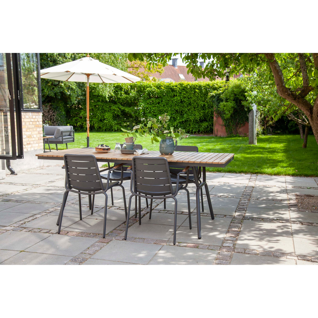 Parc Antracit/Teak Trädgårdsbord