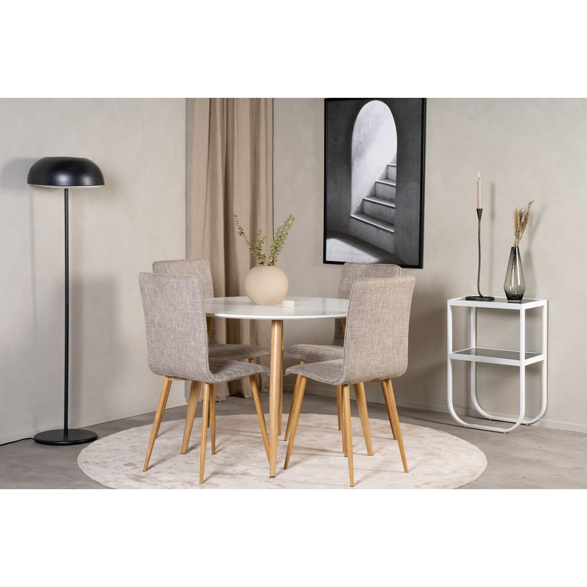 Plaza, Windu Rund matgrupp Natur, Natur, vit, ⌀100