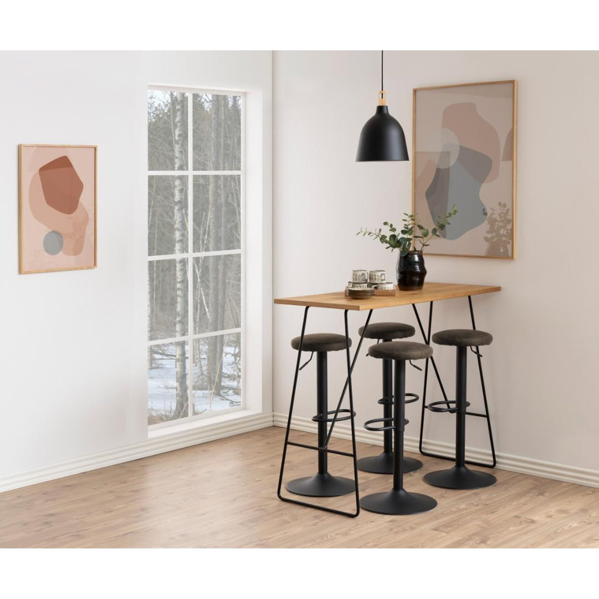 Stiller Barstol Preston tyg Antracit