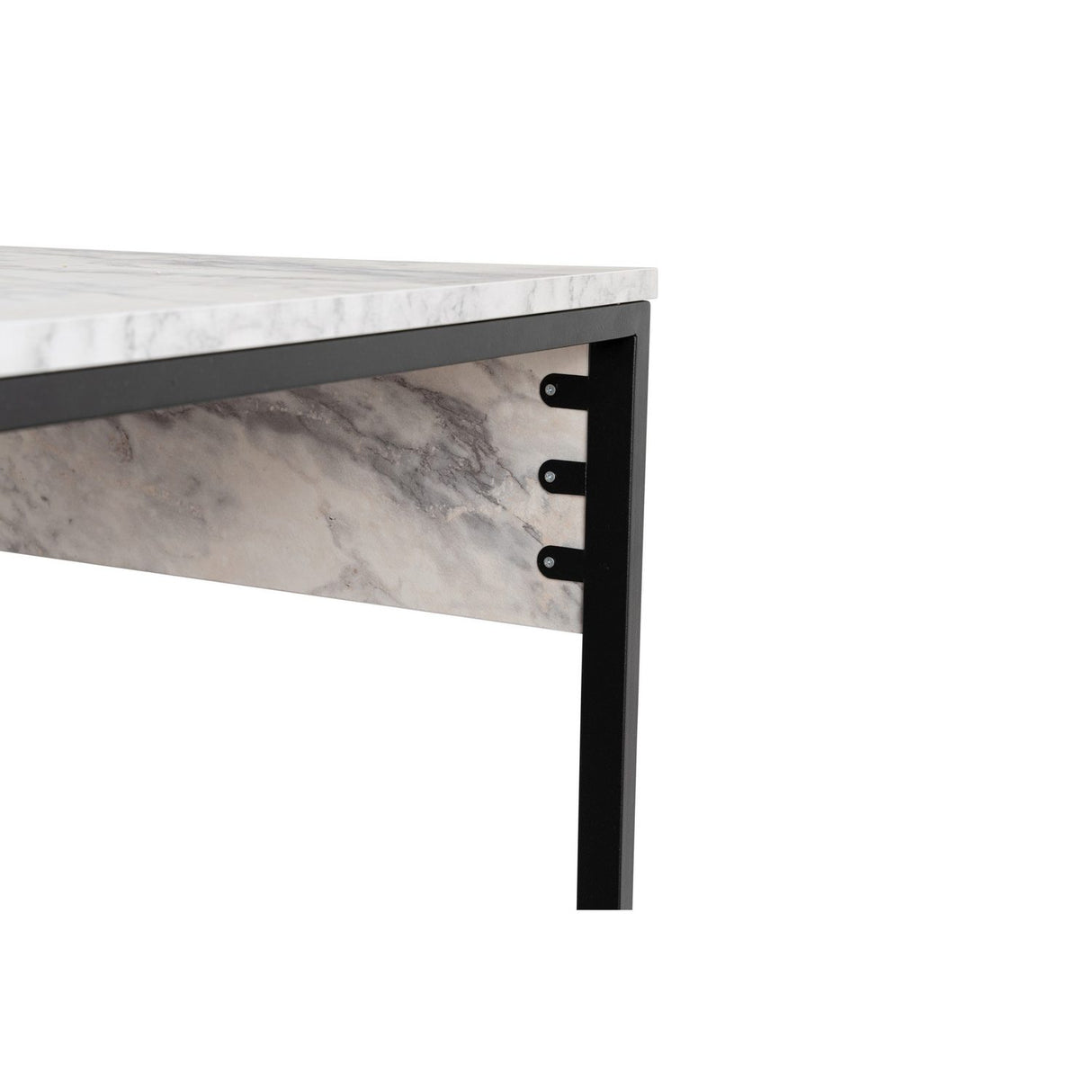Gaborone dubbel Skrivbord Freesia marmor Svart