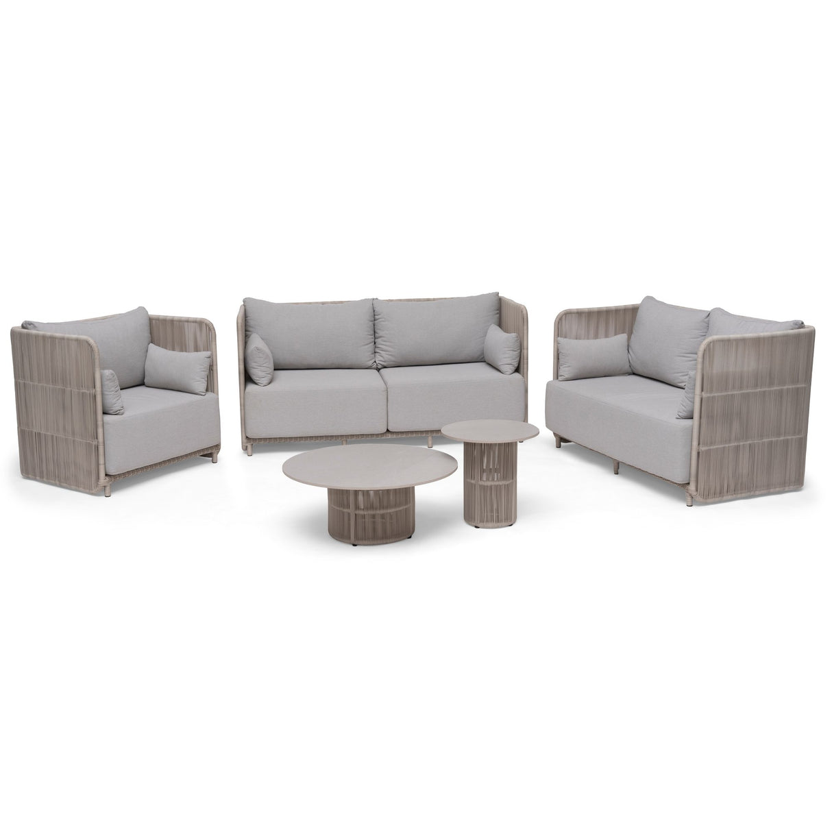 Kattvik Utesidobord Ø46 cm Grå