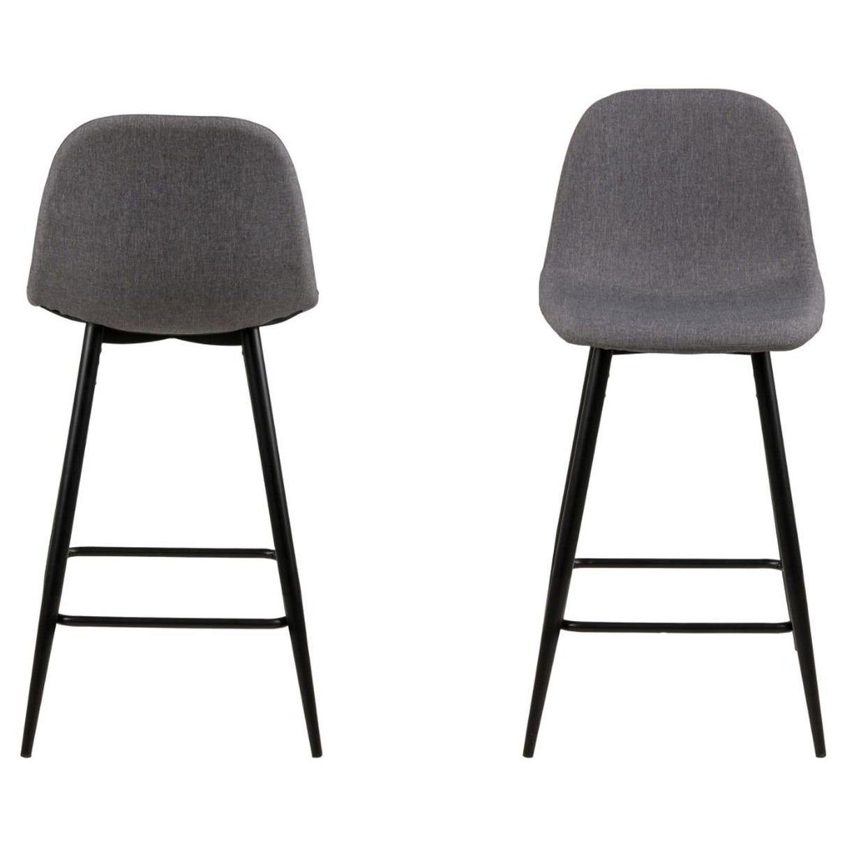 Wilma Barstol Låg Sawana tyg Ljusgrå