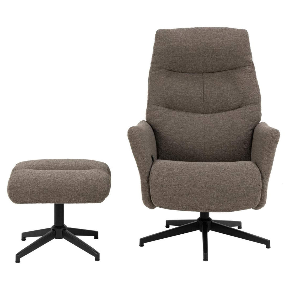 Randers Fåtölj med fotpall Monza tyg Taupe