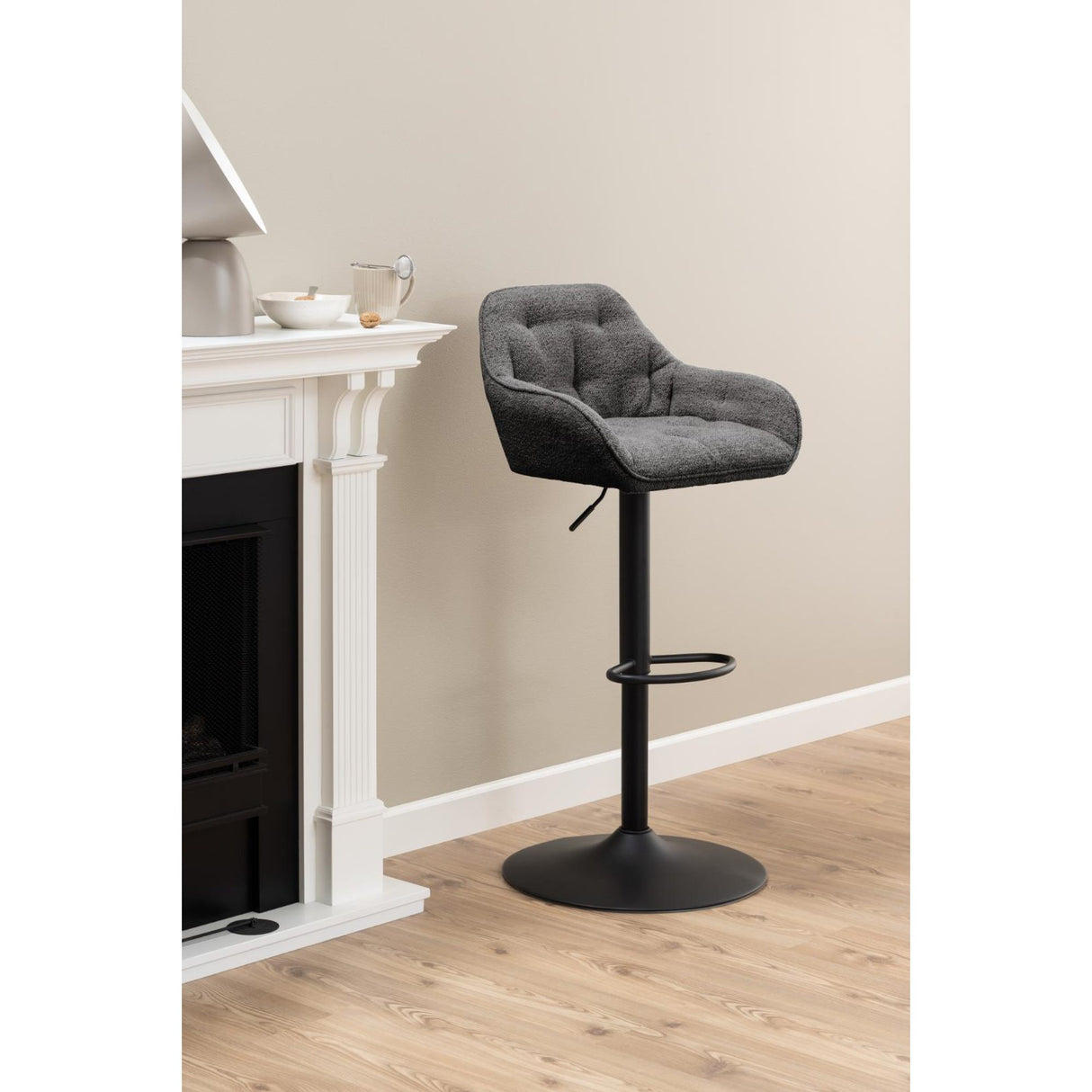 Toulon Barstol Monza tyg Antracit