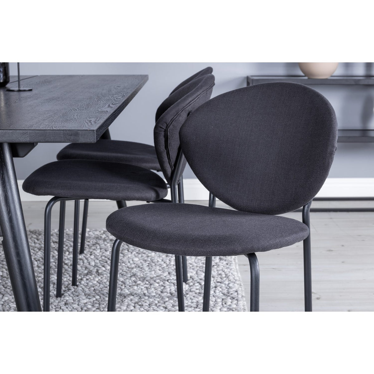 Sleek, Vault Rektangulär matgrupp Svart, Svart, 195 x 95