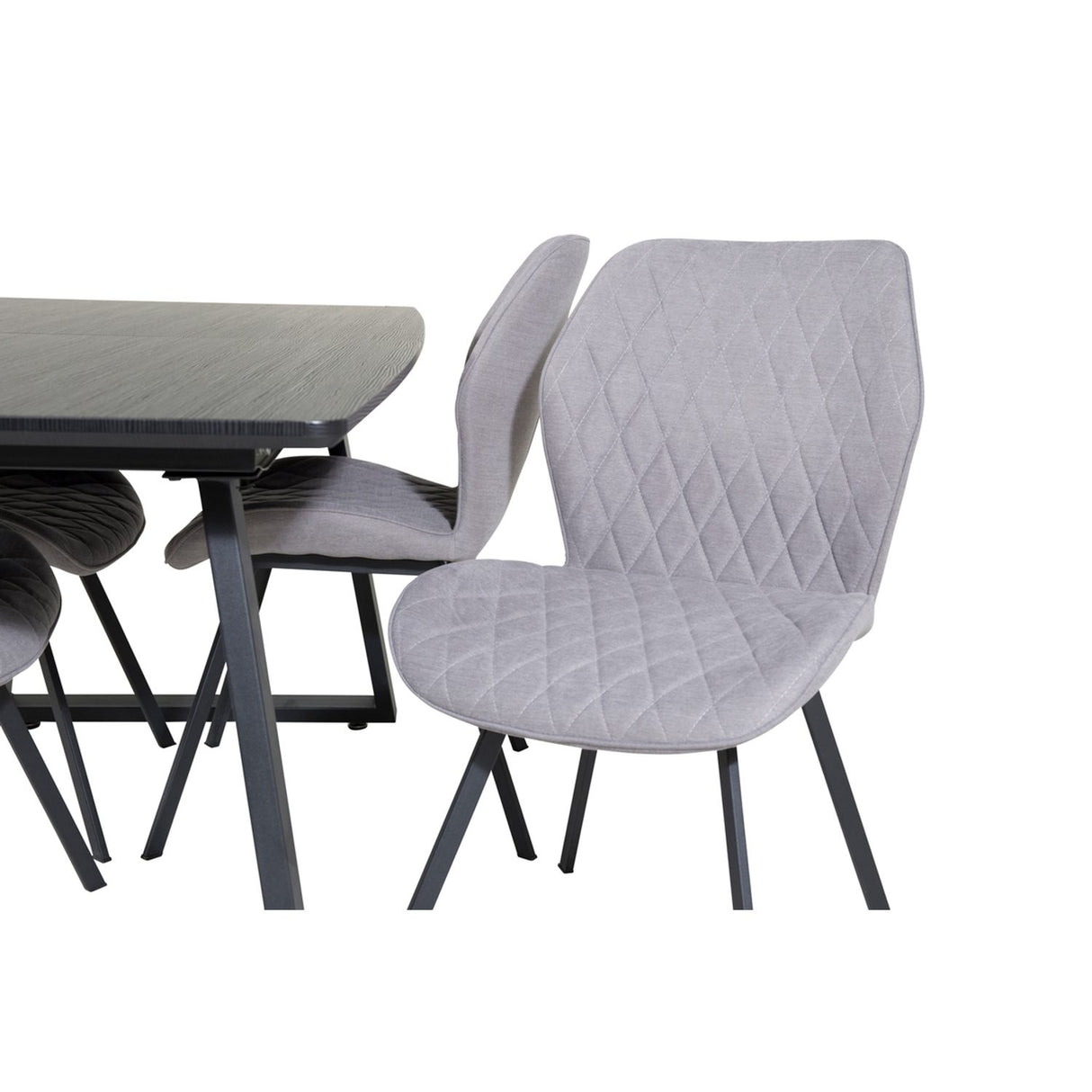 Inca, Gemma Rektangulär matgrupp Svart,Grå, Svart, 160 x 85