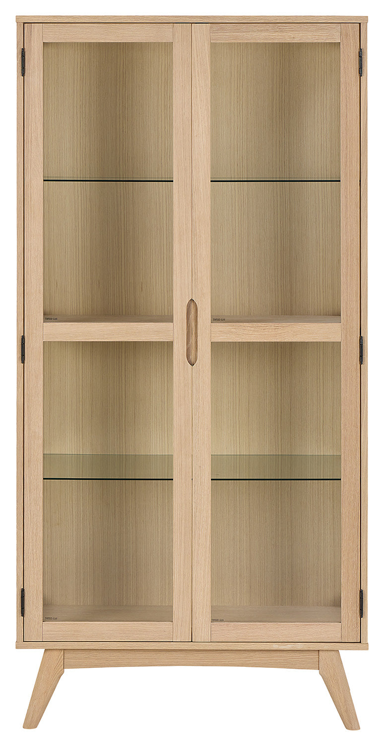 Molde Vitrinskåp 192x94x40 cm Vitpigemnterad Ek