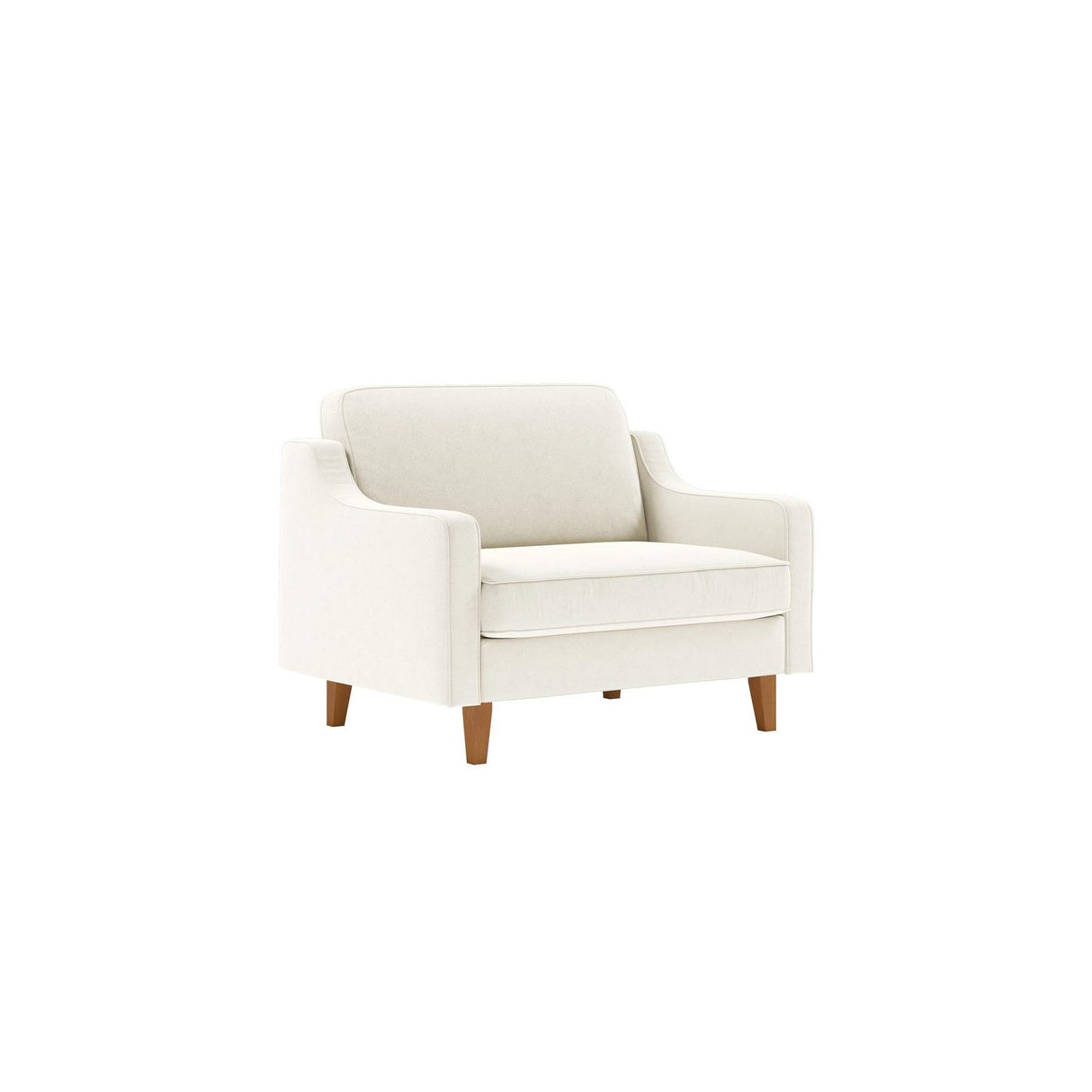 Oslo Loveseat (115 x 84 x 87 cm) 1-sitssoffa Mjölkskum valnöt