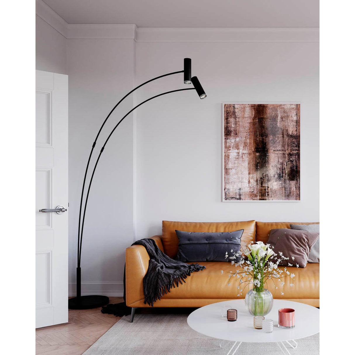 Puls Golvlampa 2 Svart Matt