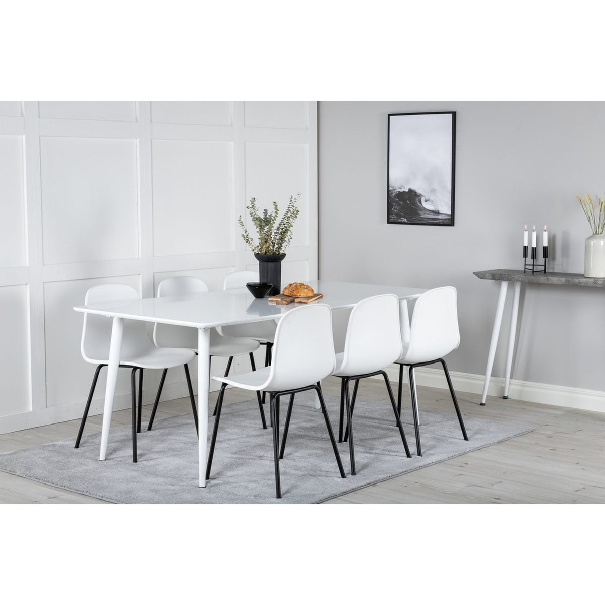 Polar Rektangulärt matbord Vit, MDF, 180 x 90