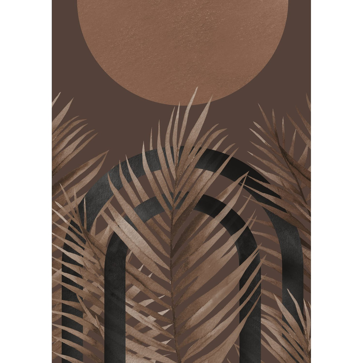 Strukturer Poster Brun, 50 x 70 cm