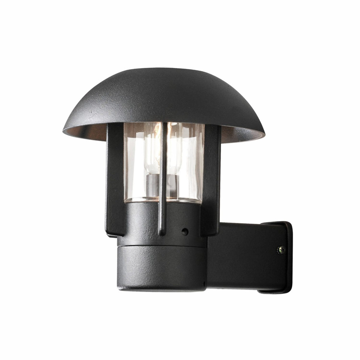 Heimdal E27 Svart/Klar Vägglampa Ute