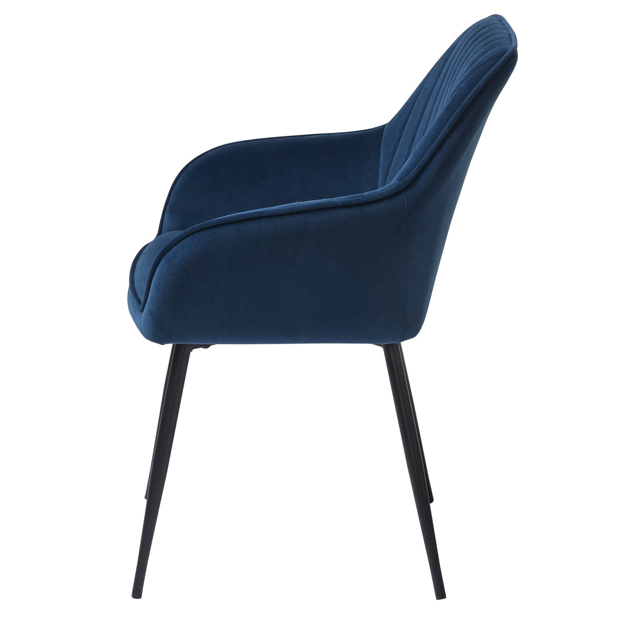 Cubo Stol Randig Blå Sammet