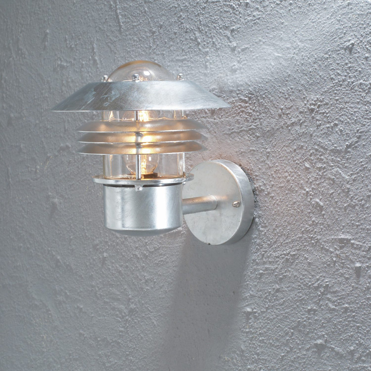 Modena E27 Upp 23 cm Vägglampa Ute Galvaniserad