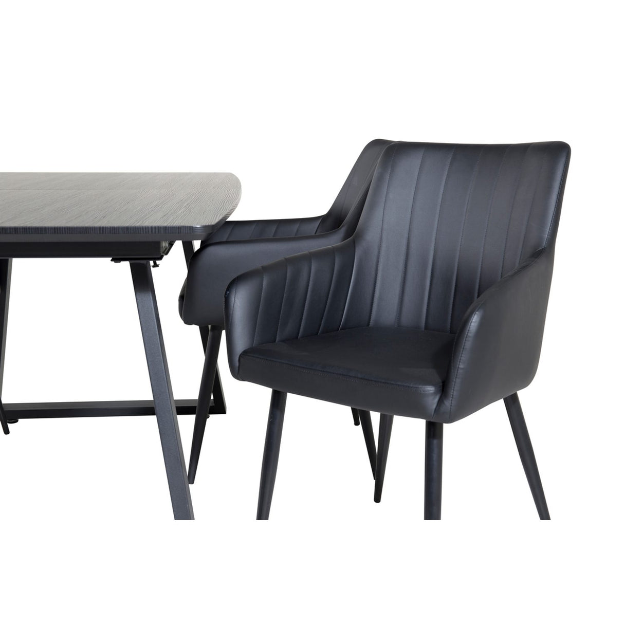 Inca, Comfort Rektangulär matgrupp Svart, Svart, 4st