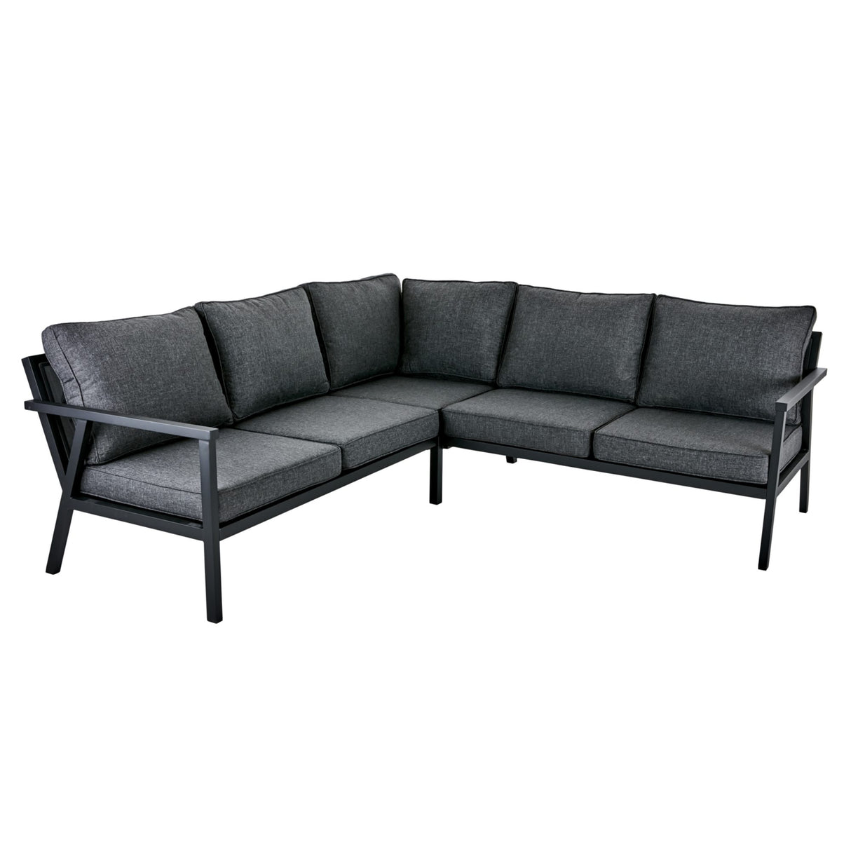 Rana Hörnsoffa Låg Svart/Onyx 224/224x88x84 cm